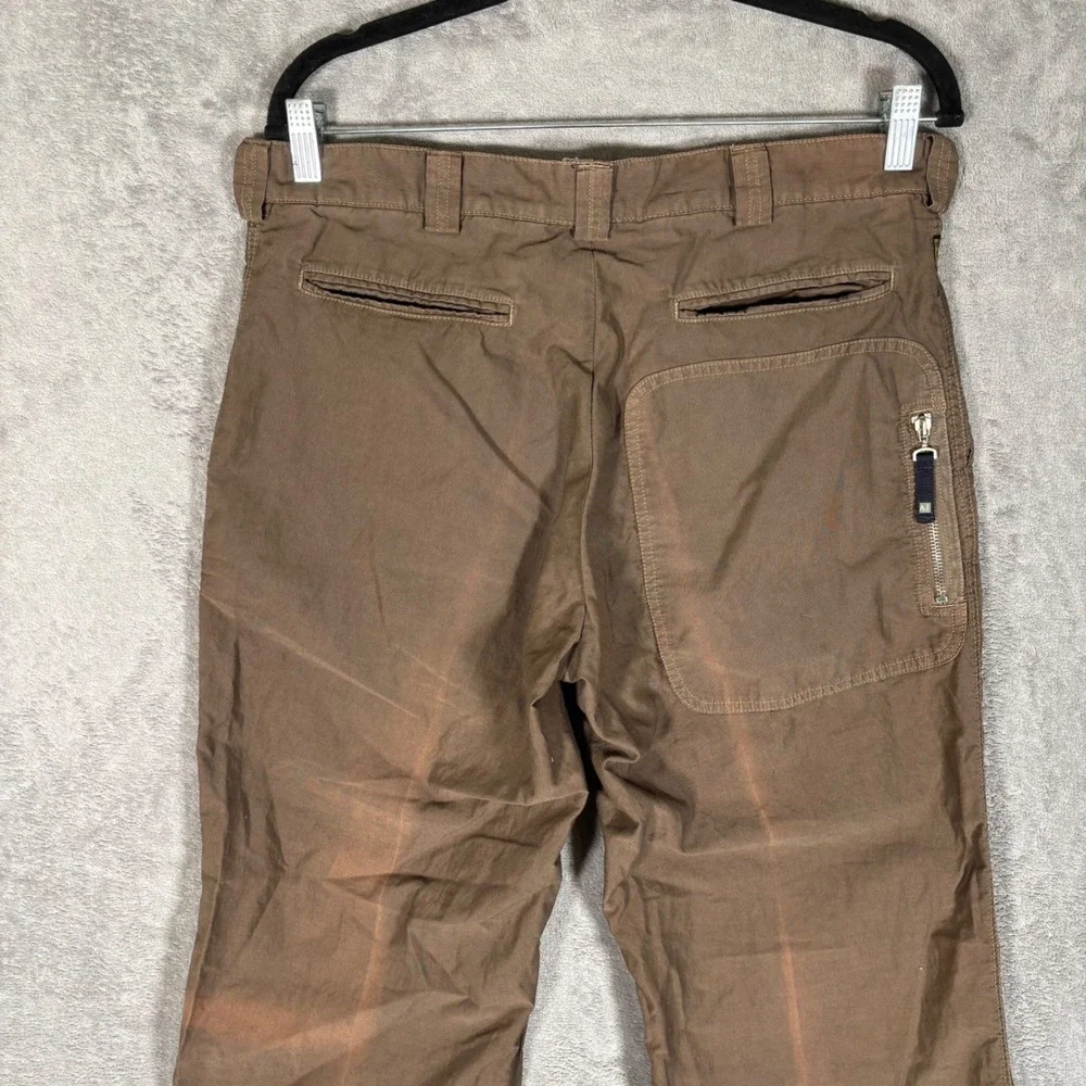 Armani Vintage Jeans Mens Brown Cotton Straight Leg Chino Pants Italy US 36x32